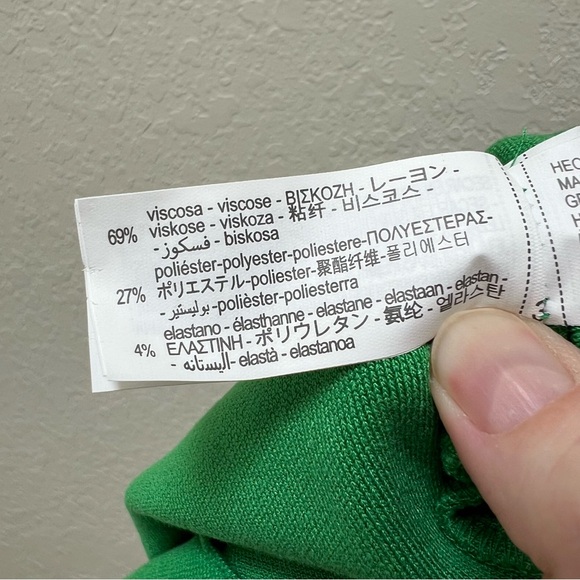 NWT Zara Knit Mini Dress Green Short Sleeve Bodycon Fitted Casual‎ - Picture 5 of 5